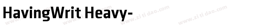 HavingWrit Heavy字体转换